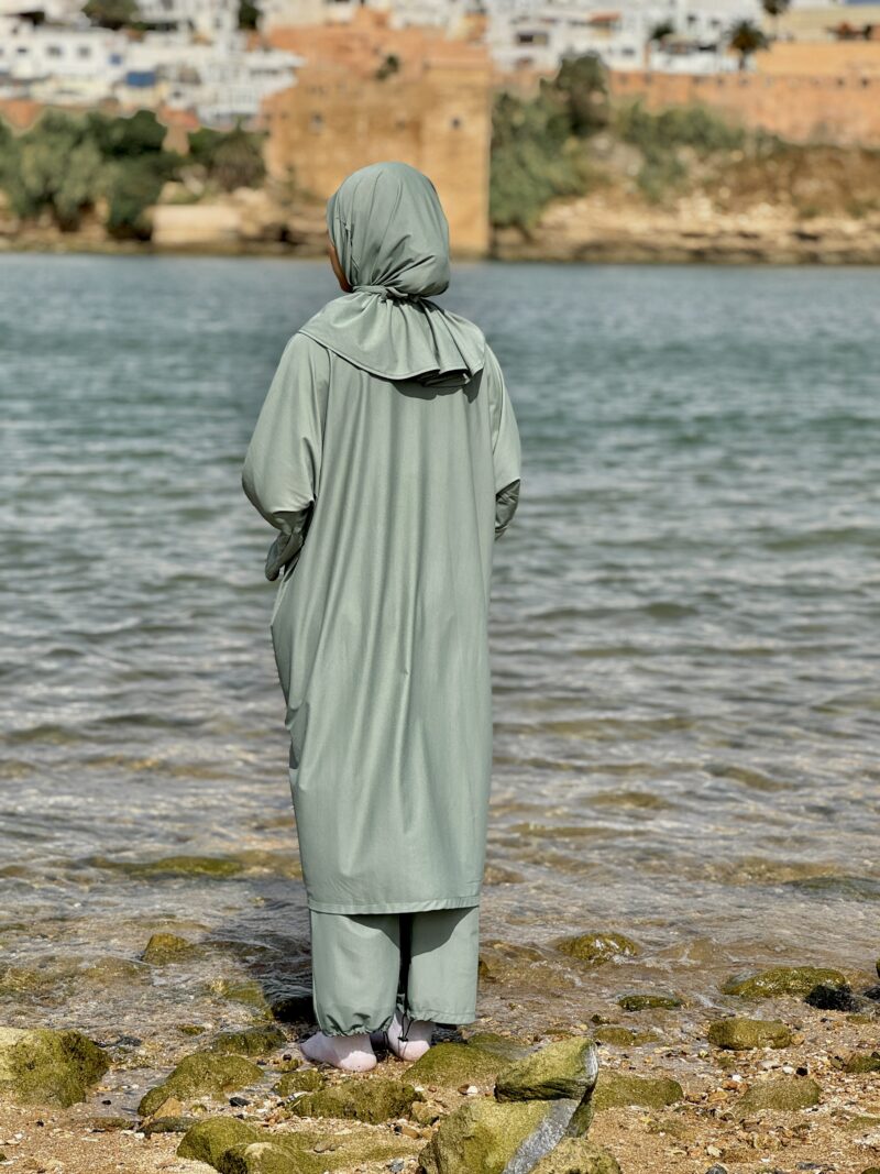 Rhalya Burkini modeste et élégant - Vert kaki – Image 10