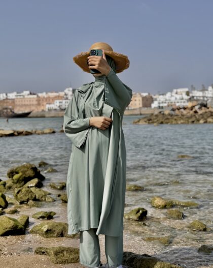 Rhalya Burkini modeste et élégant - Vert kaki