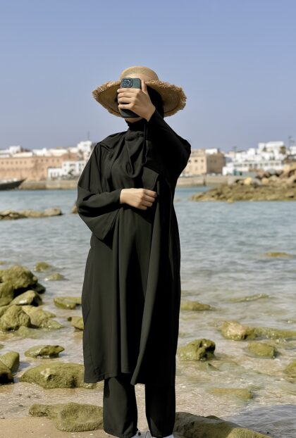 Rhalya Burkini modeste et élégant - Noir