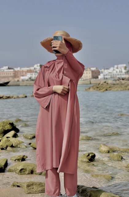 Rhalya Burkini modeste et élégant - Vieux Rose