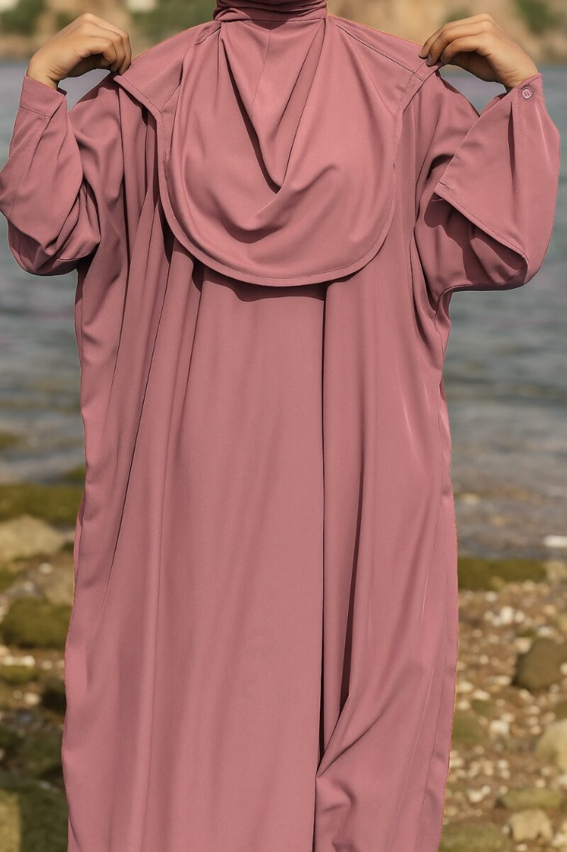 Rhalya Burkini modeste et élégant - Vieux Rose – Image 3